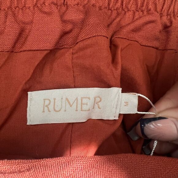 Rumer The Label x Revolve Chocolate Linen Blend Resortwear Roam Bandana Maxi - Picture 10 of 12